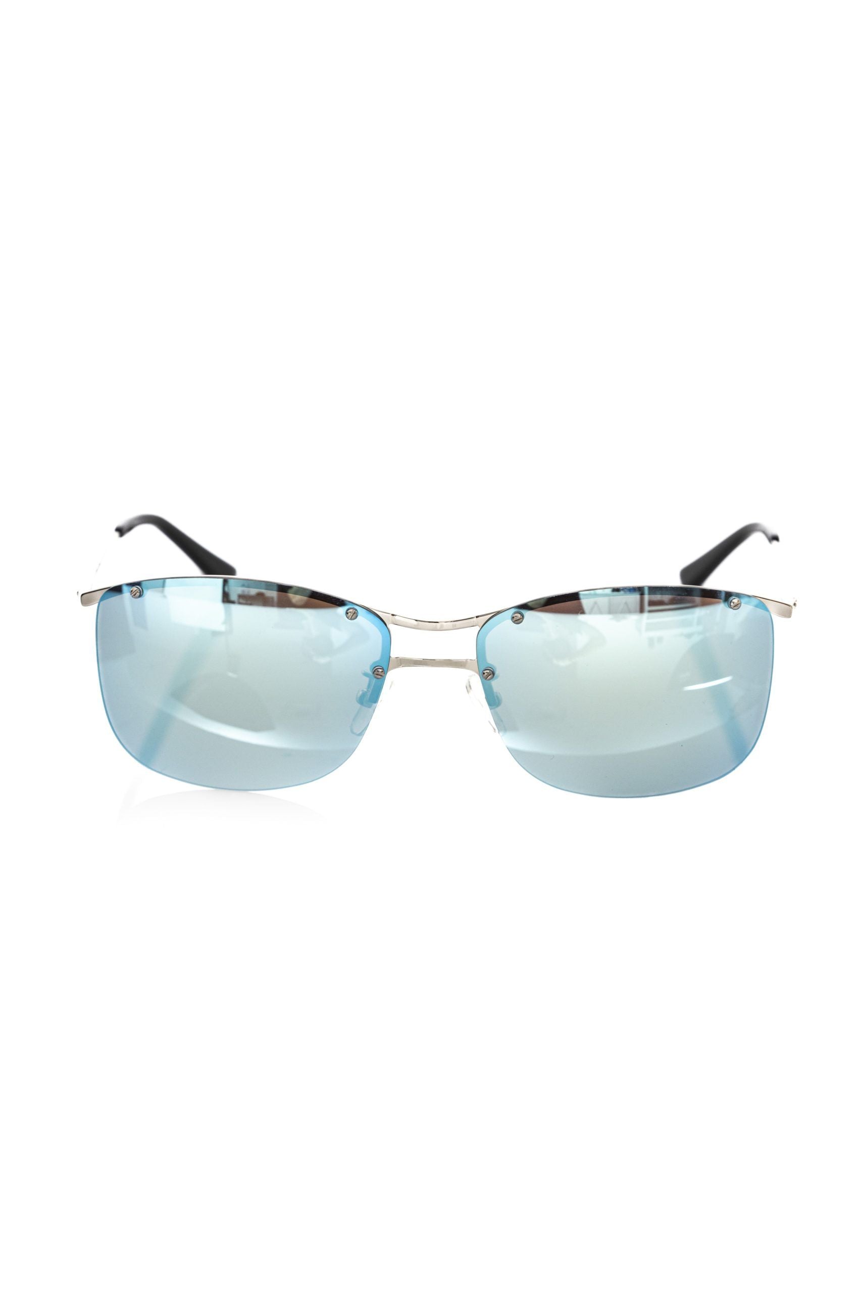 Frankie Morello Silbermetallic Herren-Sonnenbrille