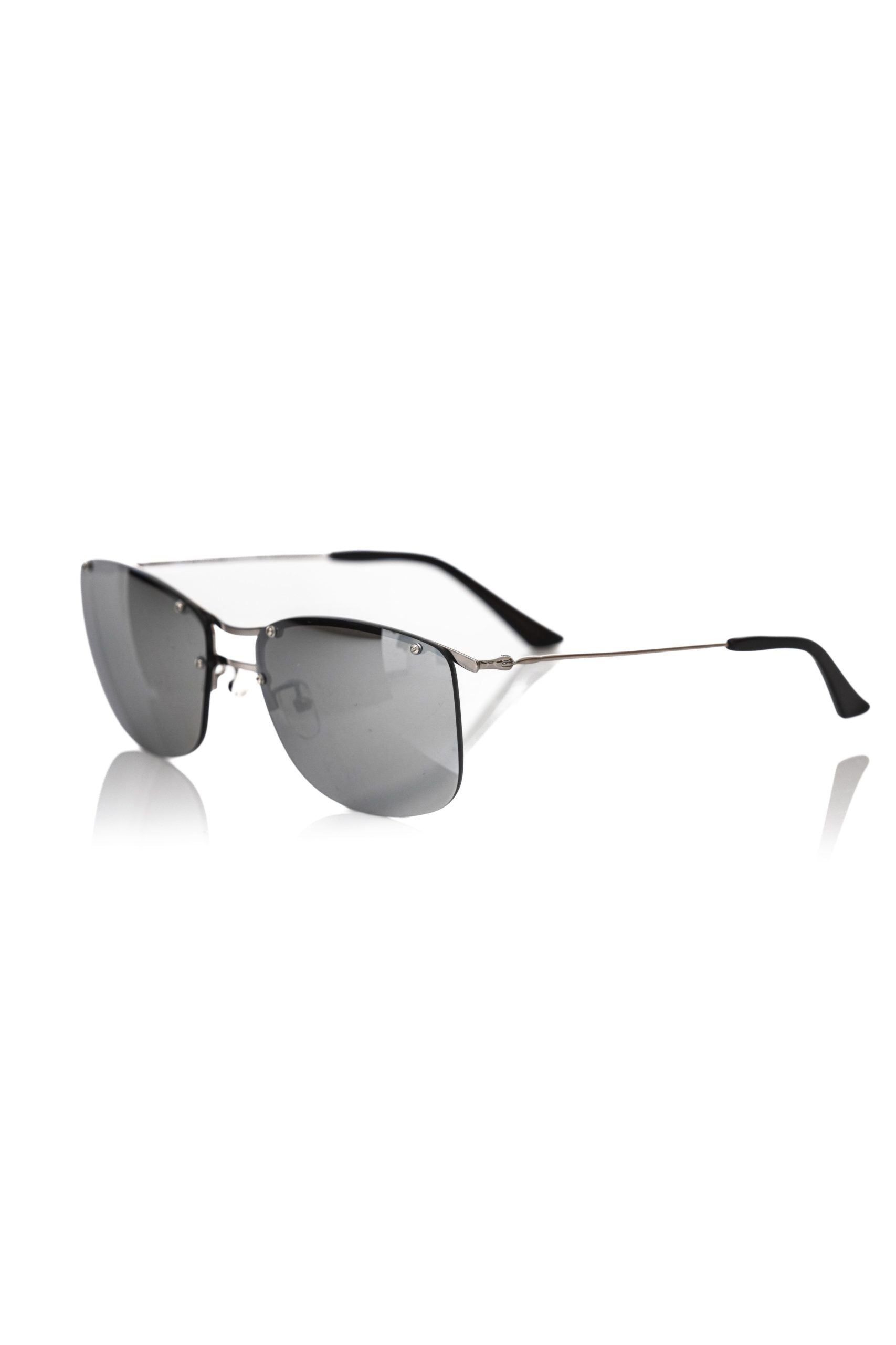 Frankie Morello Smooth Silver Clubmaster Sunglasses