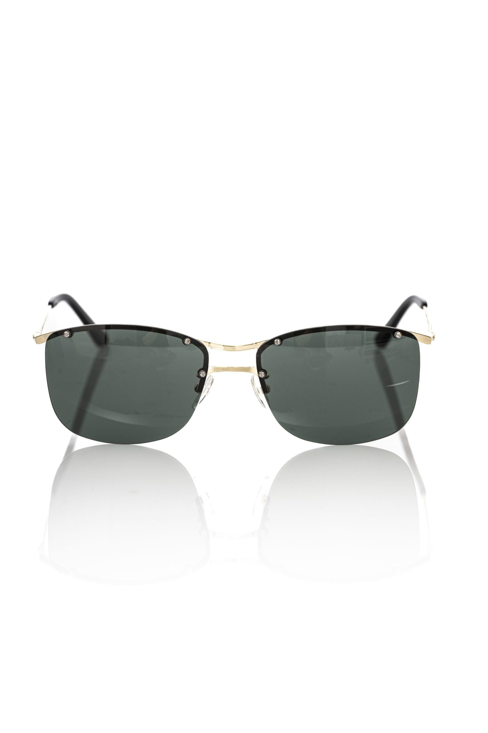 Frankie Morello Schwarz Metallic Fiber Männer Sonnenbrille