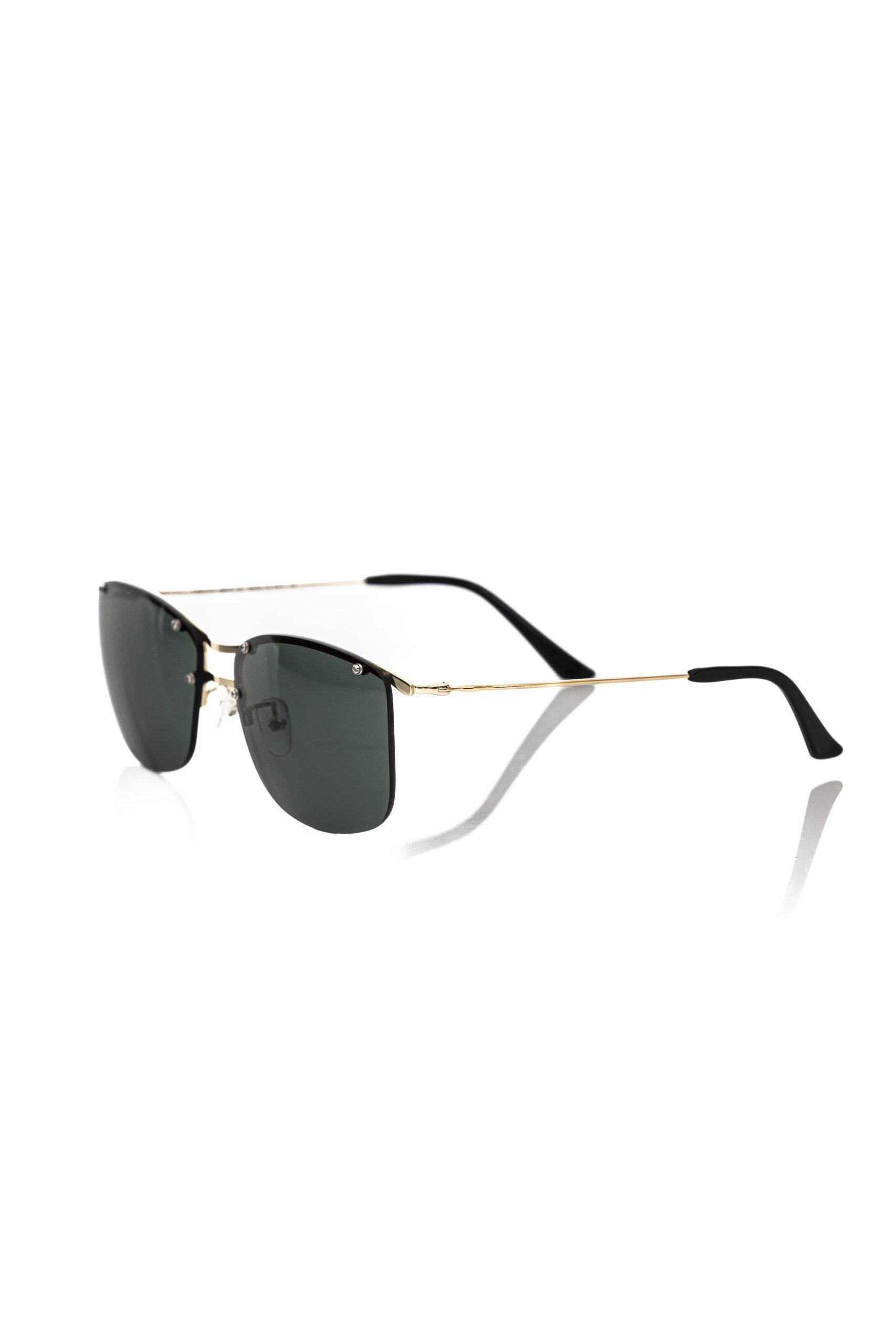 Frankie Morello Schwarz Metallic Fiber Männer Sonnenbrille