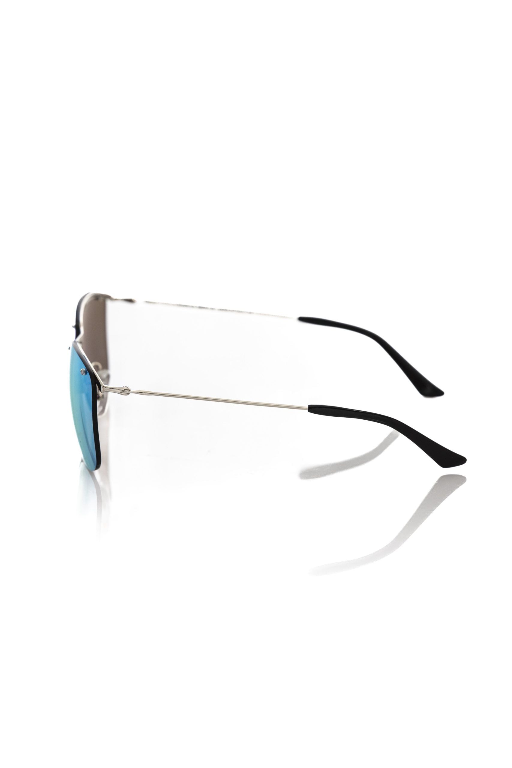 Frankie Morello Silbermetallic Herren-Sonnenbrille