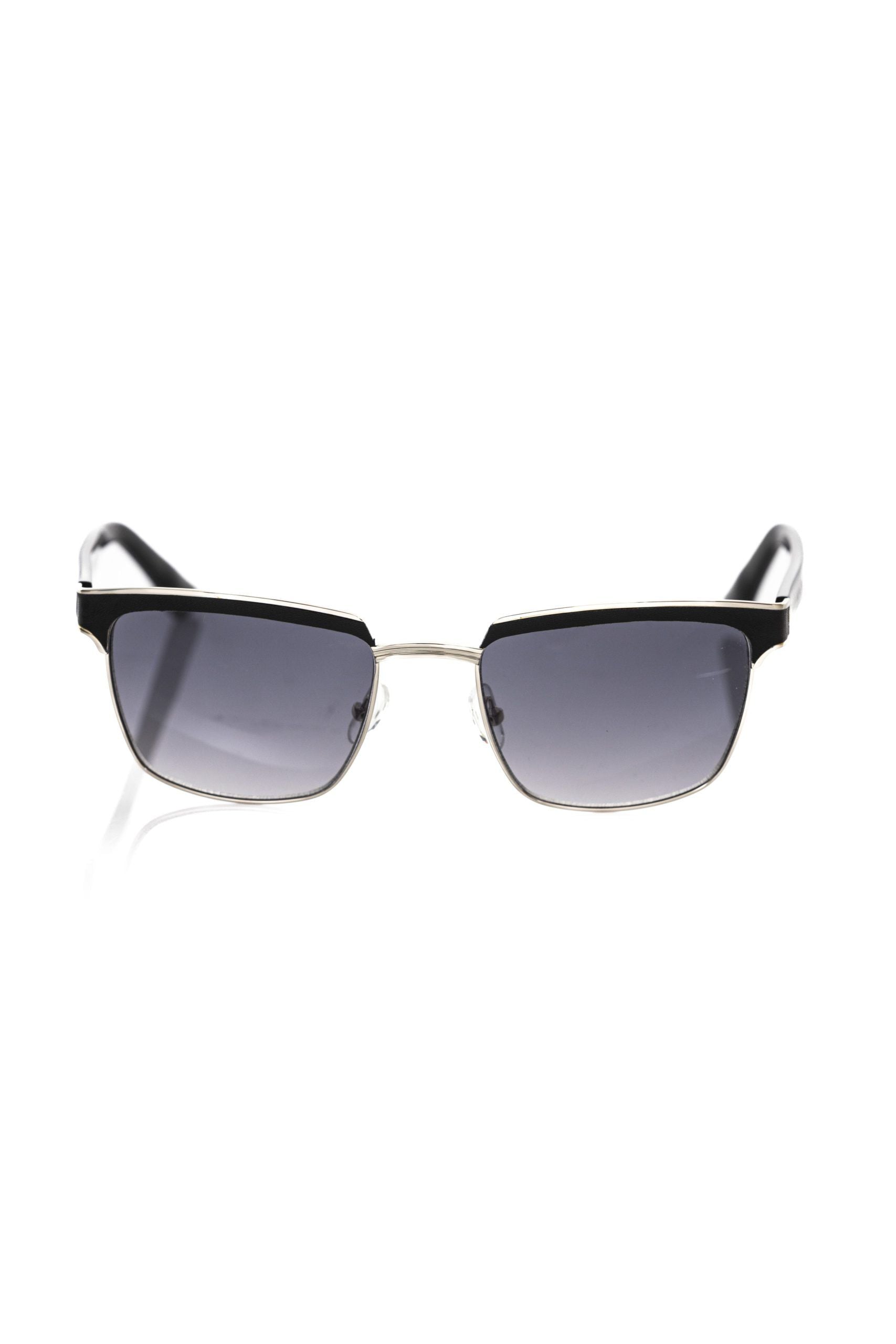 Frankie Morello Schwarz Metallic Fiber Männer Sonnenbrille