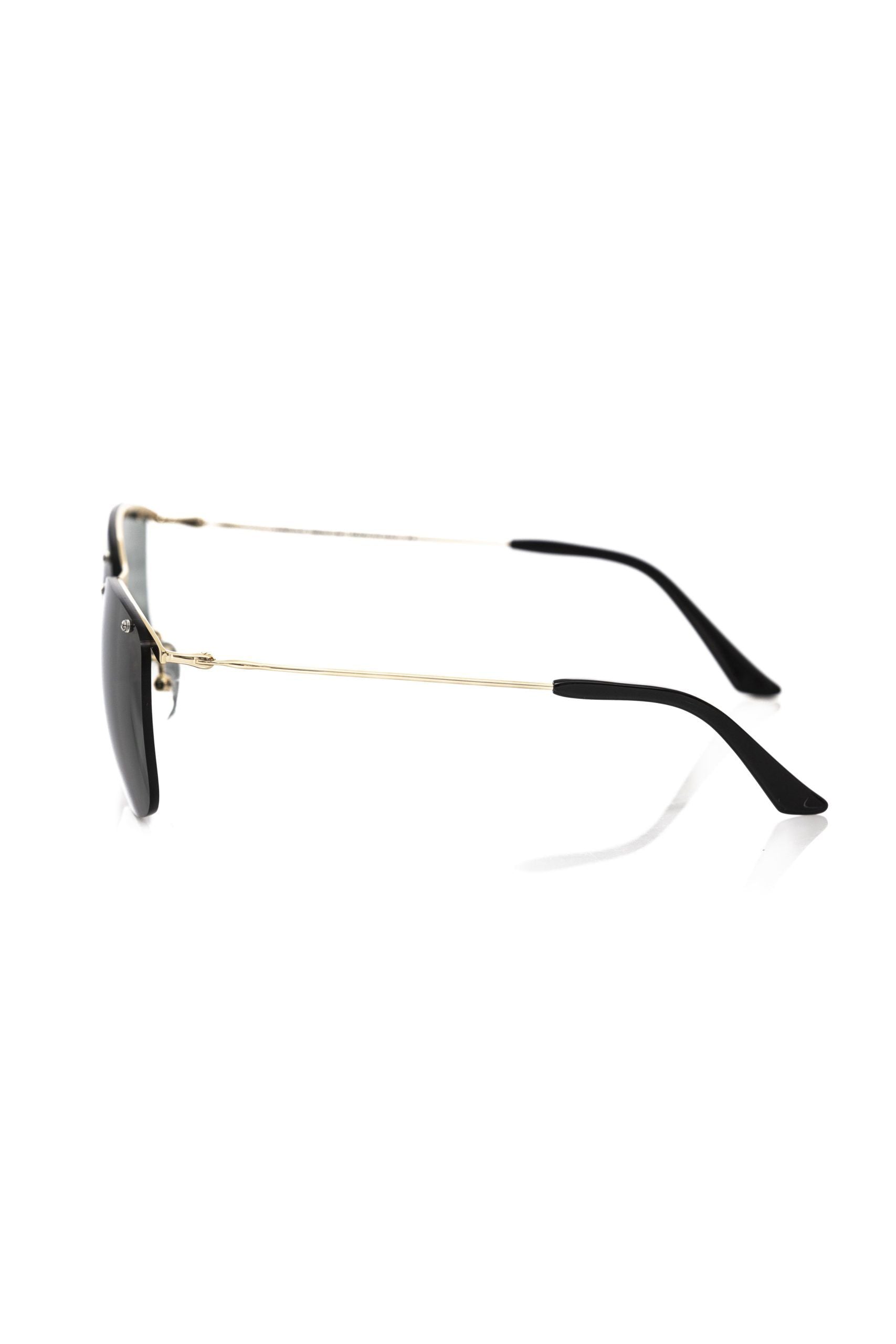 Frankie Morello Schwarz Metallic Fiber Männer Sonnenbrille