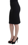 Load image into Gallery viewer, GF Ferre Chic black pencil skirt knee length with side zip
