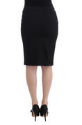 Load image into Gallery viewer, GF Ferre Chic black pencil skirt knee length with side zip
