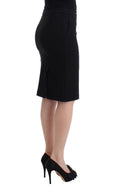 Load image into Gallery viewer, GF Ferre Chic black pencil skirt knee length with side zip
