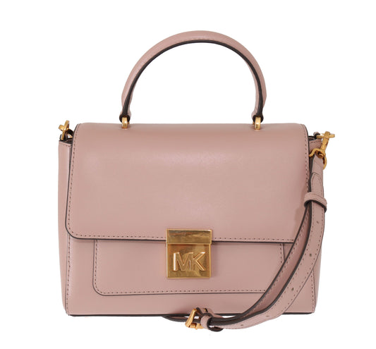 Pembe deriden yapılmış Michael Kors Elegant Mindy omuz çantası