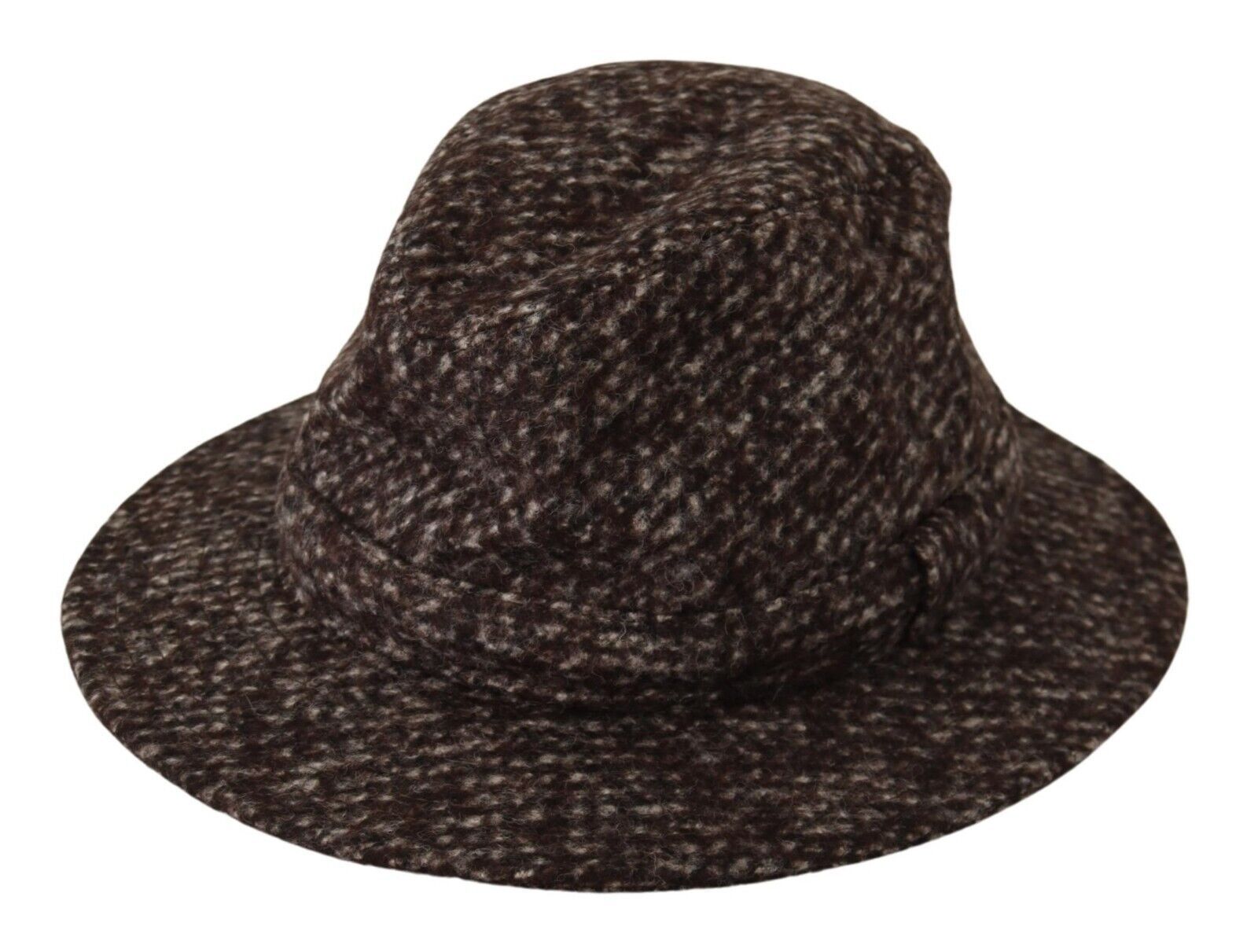 Dolce &amp; Gabbana Elegant gray tweed hat with wide brim