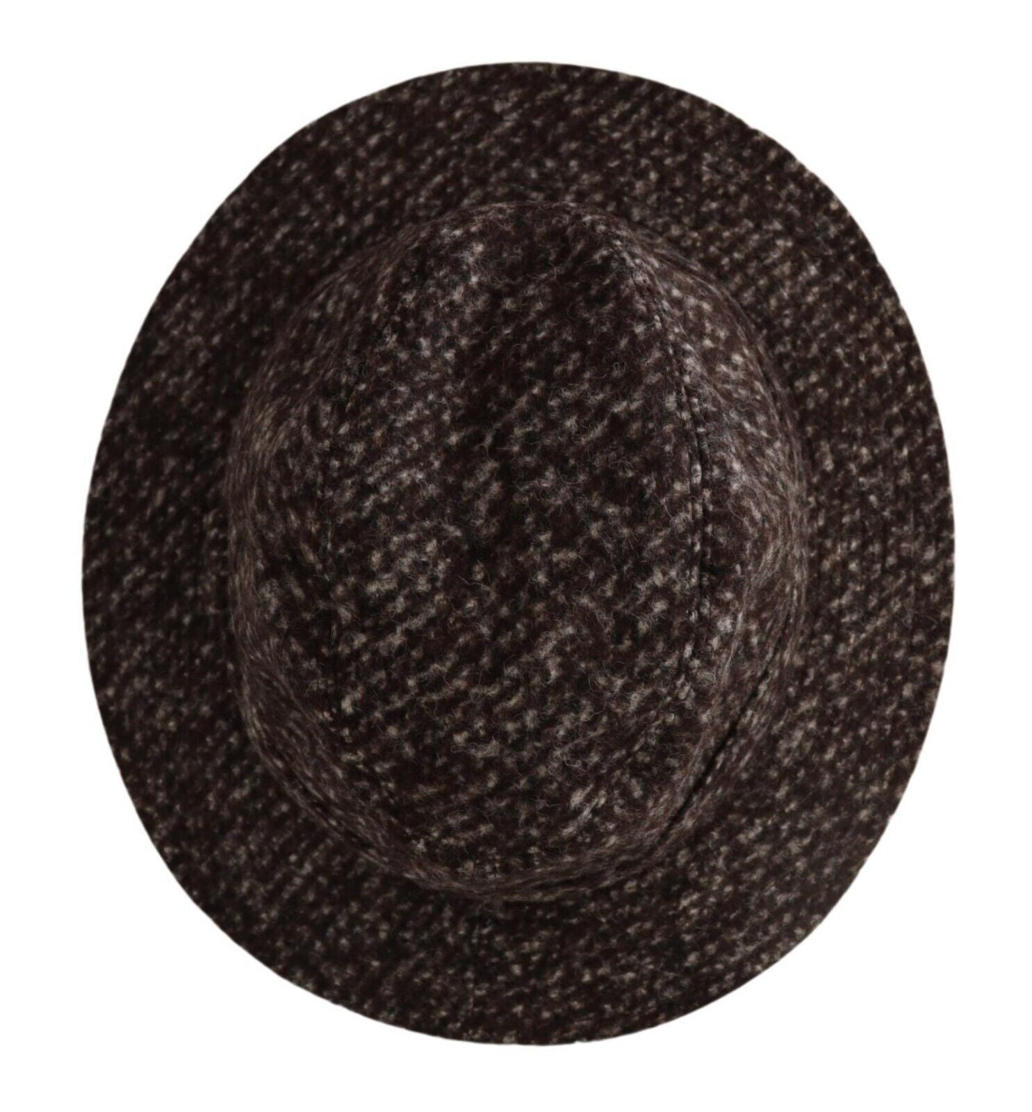 Dolce &amp; Gabbana Elegant gray tweed hat with wide brim