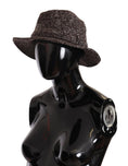 Load image into Gallery viewer, Dolce & Gabbana Elegant gray tweed hat with wide brim
