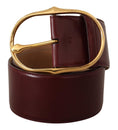 Load image into Gallery viewer, Dolce & Gabbana Elegant brown leather belt with oval gold buckle
