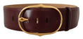 Load image into Gallery viewer, Dolce & Gabbana Elegant brown leather belt with oval gold buckle
