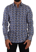 Load image into Gallery viewer, Dolce & Gabbana Slim Fit Blue Logo Cotton Shirt
