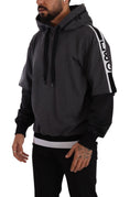 Load image into Gallery viewer, Dolce & Gabbana Elegant pullover sweatshirt with black and gray hood
