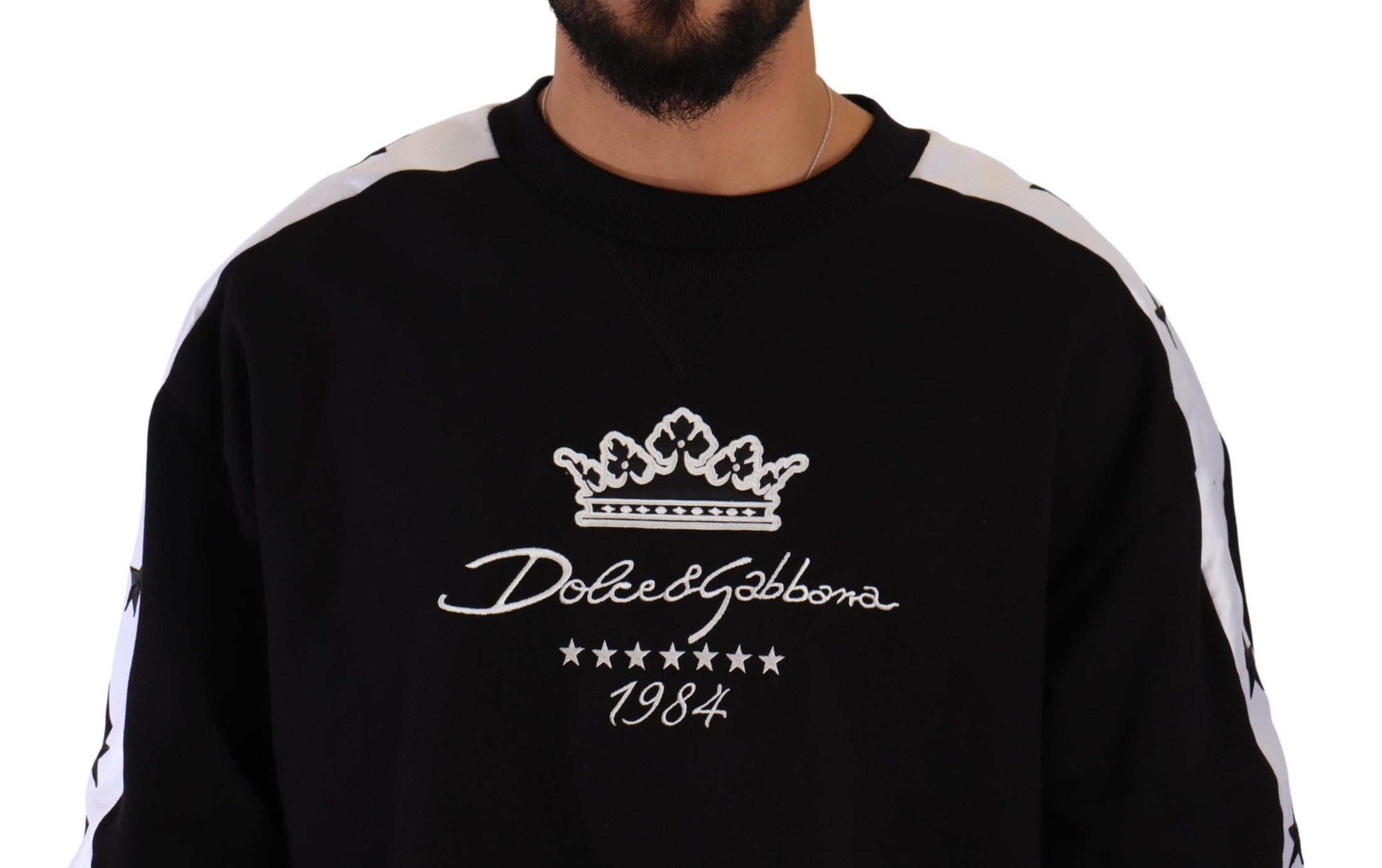 Dolce &amp; Gabbana Elegant Crown 1984 round neck sweater