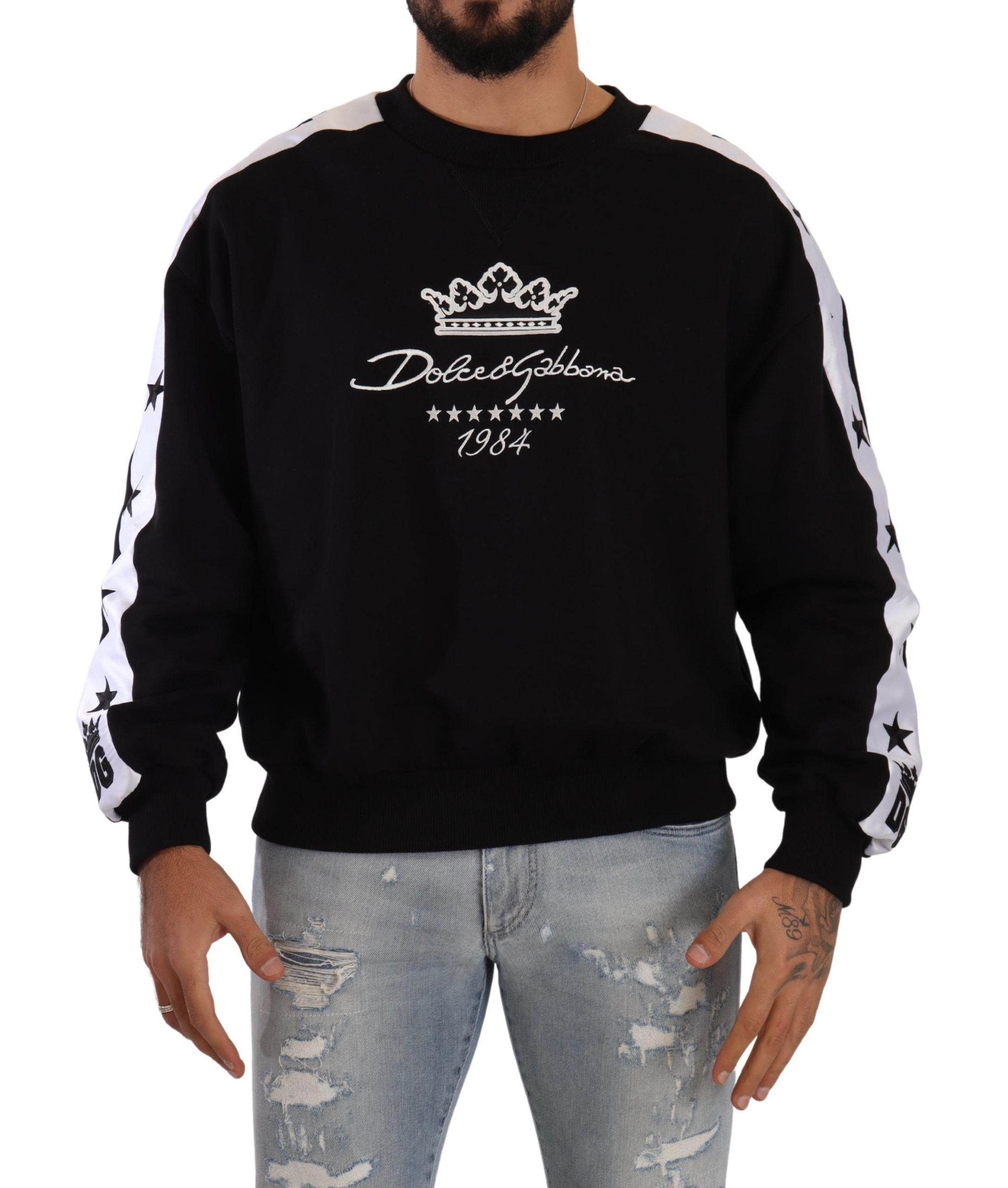 Dolce &amp; Gabbana Elegant Crown 1984 round neck sweater