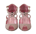 Load image into Gallery viewer, Dolce & Gabbana Pink Glitter Peep Toe High Heels Sandals
