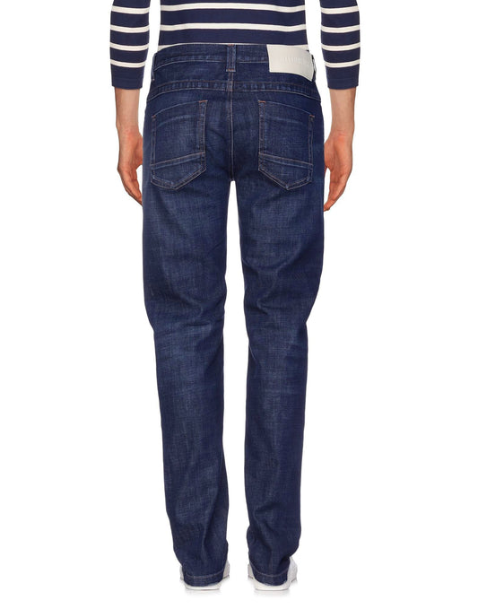 Bikkembergs Chic koyu mavi normal kesim jean pantolon