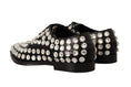 Load image into Gallery viewer, Dolce & Gabbana Formelle Flats aus Leder mit Kristallverzierung
