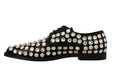 Load image into Gallery viewer, Dolce & Gabbana Formelle Flats aus Leder mit Kristallverzierung
