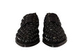 Load image into Gallery viewer, Dolce & Gabbana Elegante Gros Grain Lace-Up Jeweled Flats
