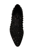 Load image into Gallery viewer, Dolce & Gabbana Elegante Gros Grain Lace-Up Jeweled Flats
