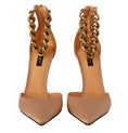 Load image into Gallery viewer, Dolce & Gabbana Elegante Beige Seiden-Knöchelriemen-Pumps
