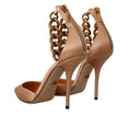 Load image into Gallery viewer, Dolce & Gabbana Elegante Beige Seiden-Knöchelriemen-Pumps
