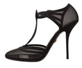 Resmi galeri görüntüleyiciye yükleyin, Dolce & Gabbana Elegant Mesh T-Strap Stiletto Pompalar
