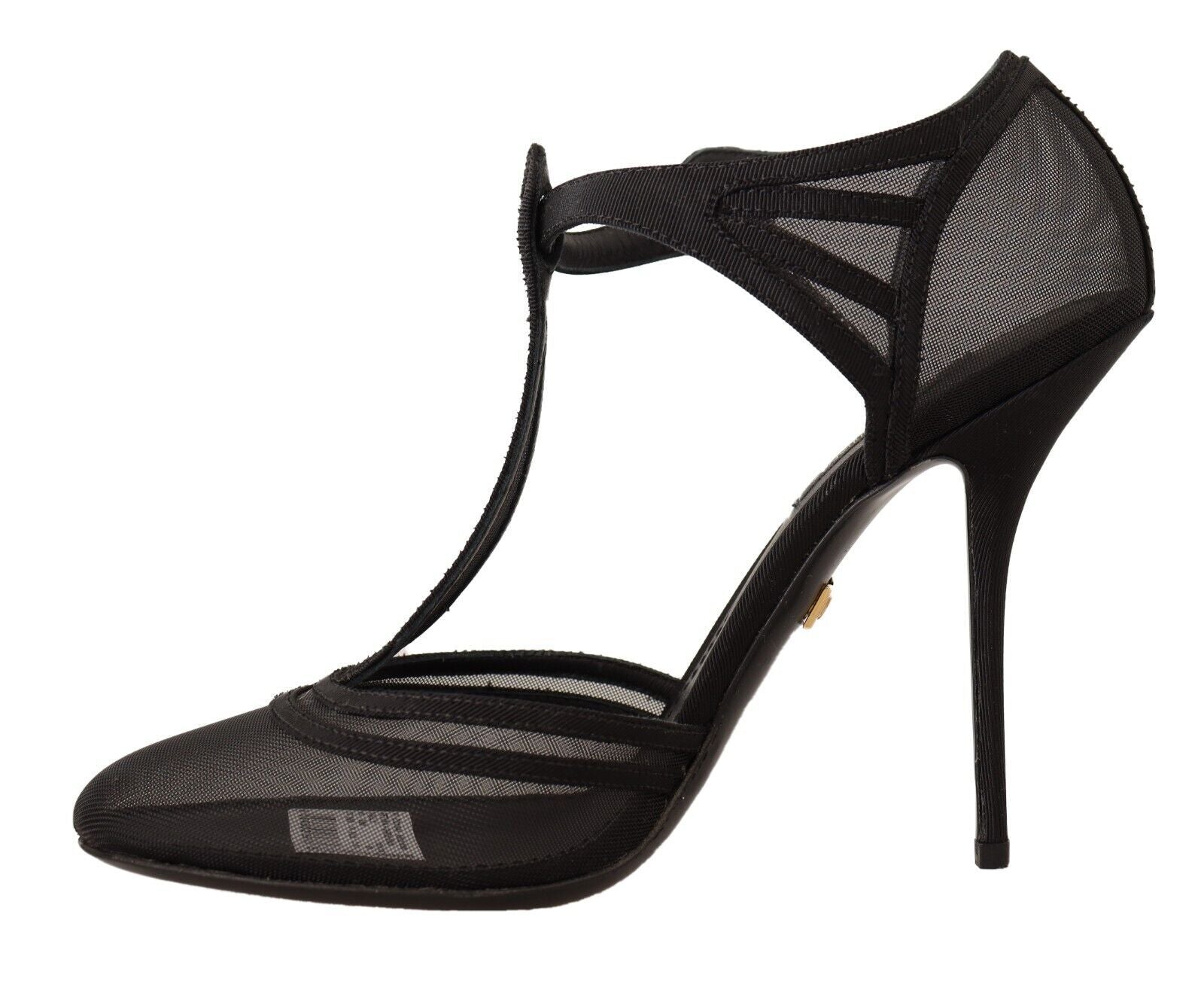 Dolce &amp; Gabbana Elegant Mesh T-Strap Stiletto Pompalar