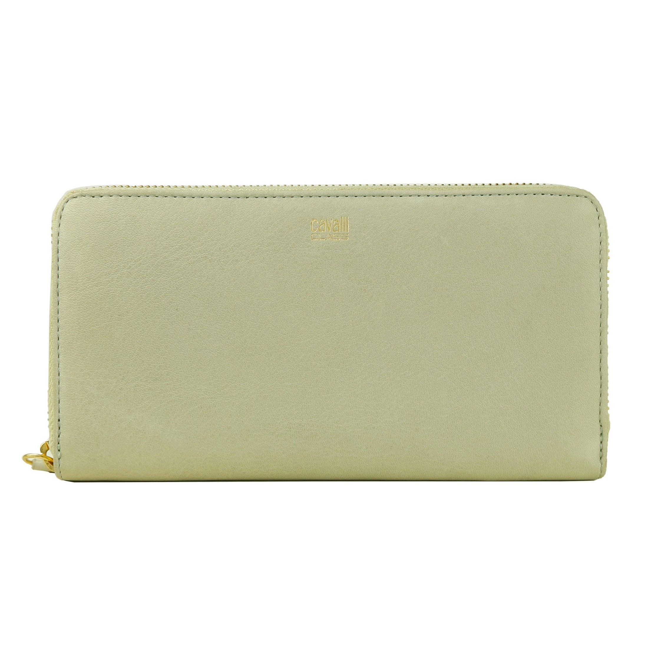 Cavalli Class Etoupe wallet in gray calfskin