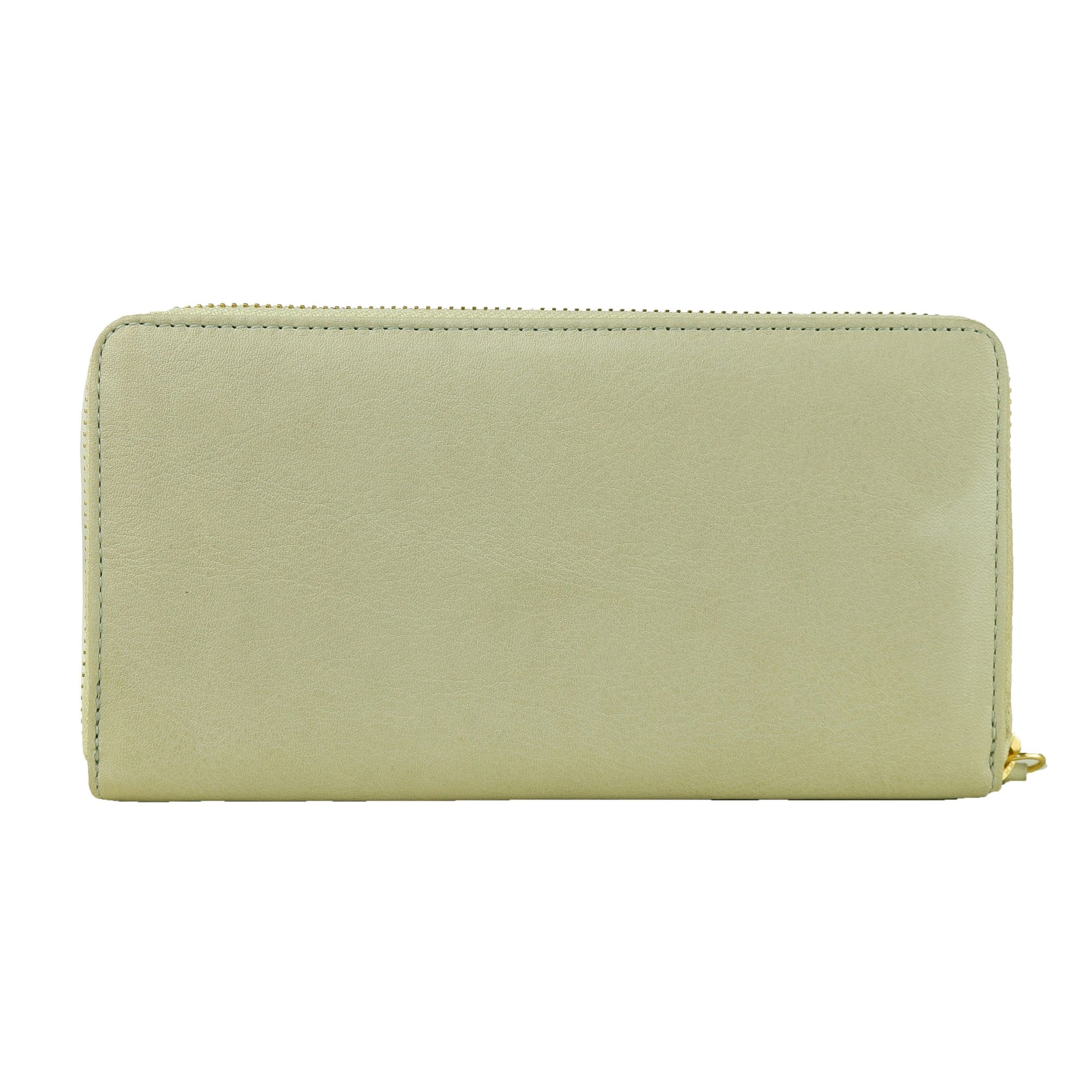 Cavalli Class Etoupe wallet in gray calfskin