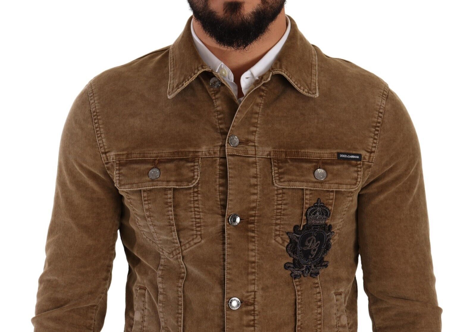 Dolce &amp; Gabbana Elegant logo corduroy jacket