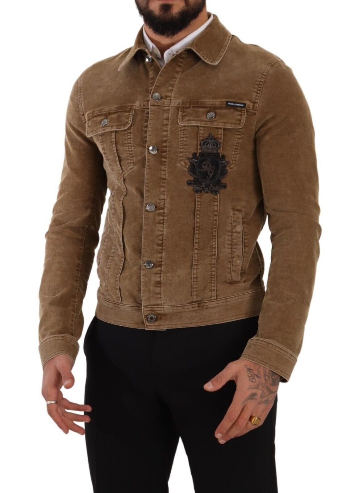 Dolce &amp; Gabbana Elegant logo corduroy jacket