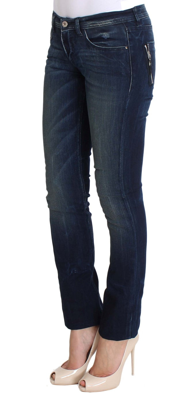 Costume National Schicke Slim Fit Skinny Jeans in Blau