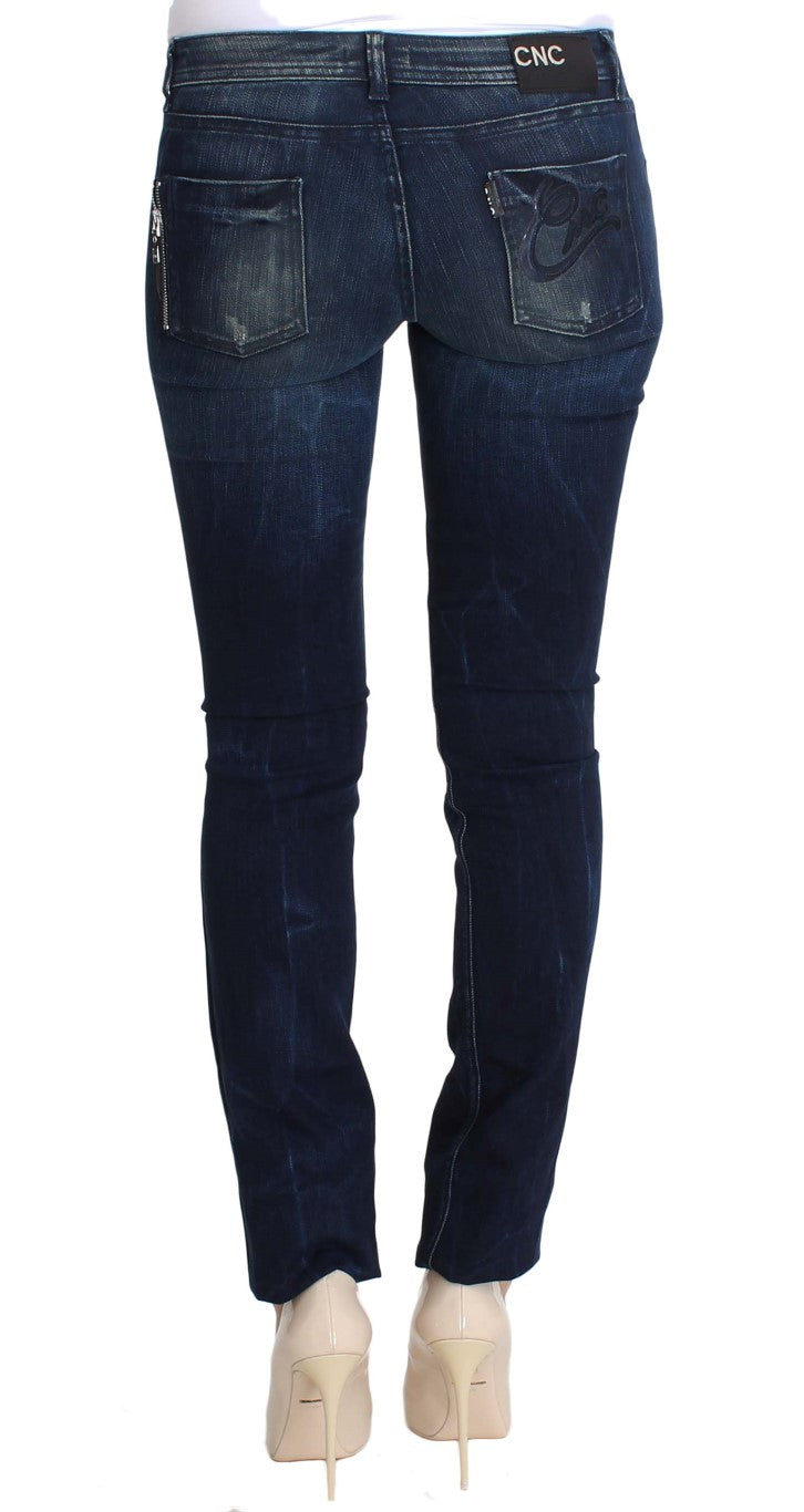 Costume National Schicke Slim Fit Skinny Jeans in Blau