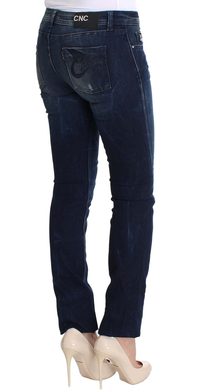 Costume National Schicke Slim Fit Skinny Jeans in Blau