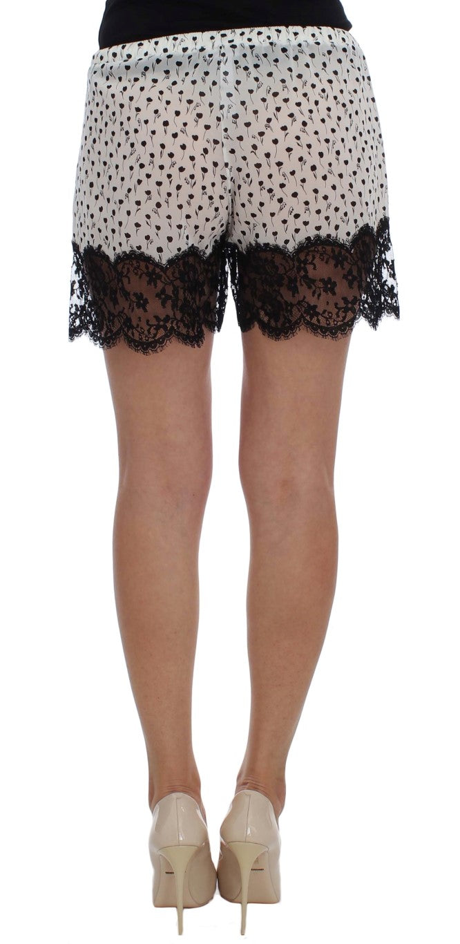 Dolce & Gabbana Elegante Schlafshorts aus Seidenspitze