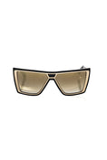 Load image into Gallery viewer, Frankie Morello Elegant square sunglasses in black and gold
