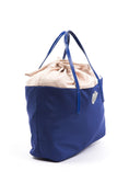 Load image into Gallery viewer, BYBLOS Chic blue fabric shopper bag with patent accents
