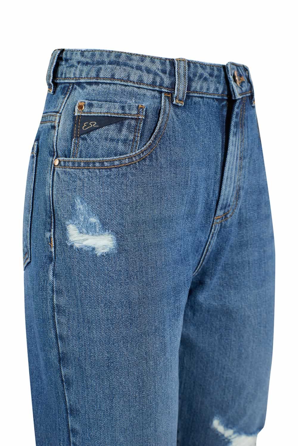 Yes Zee Blaue Baumwoll-Jeans für Frauen