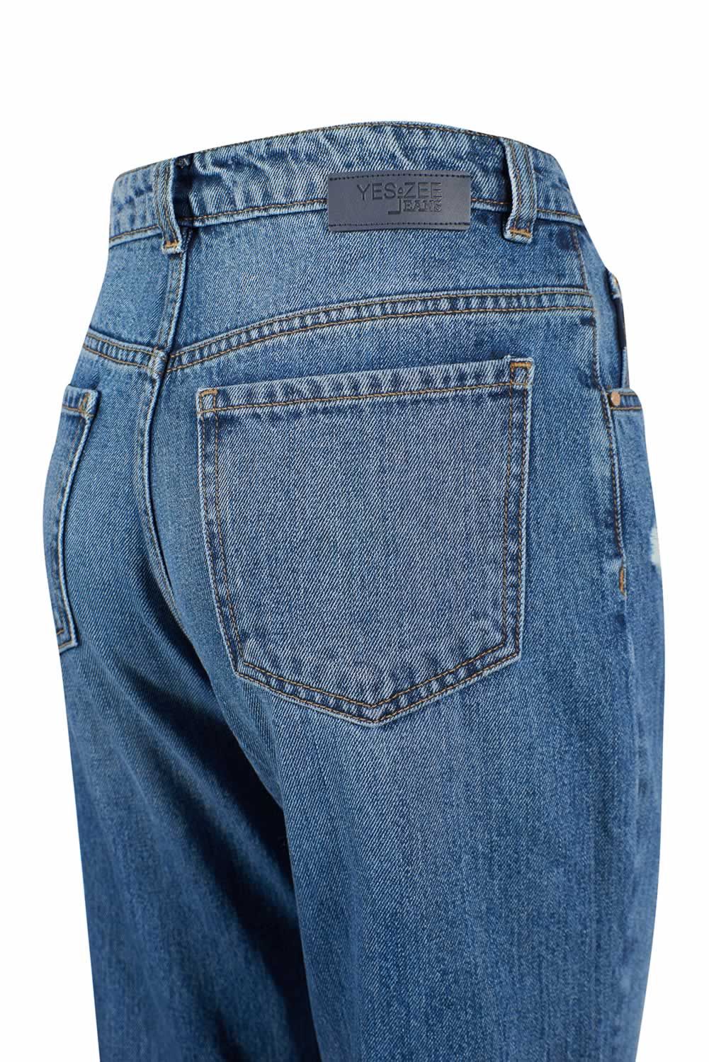 Yes Zee Blaue Baumwoll-Jeans für Frauen