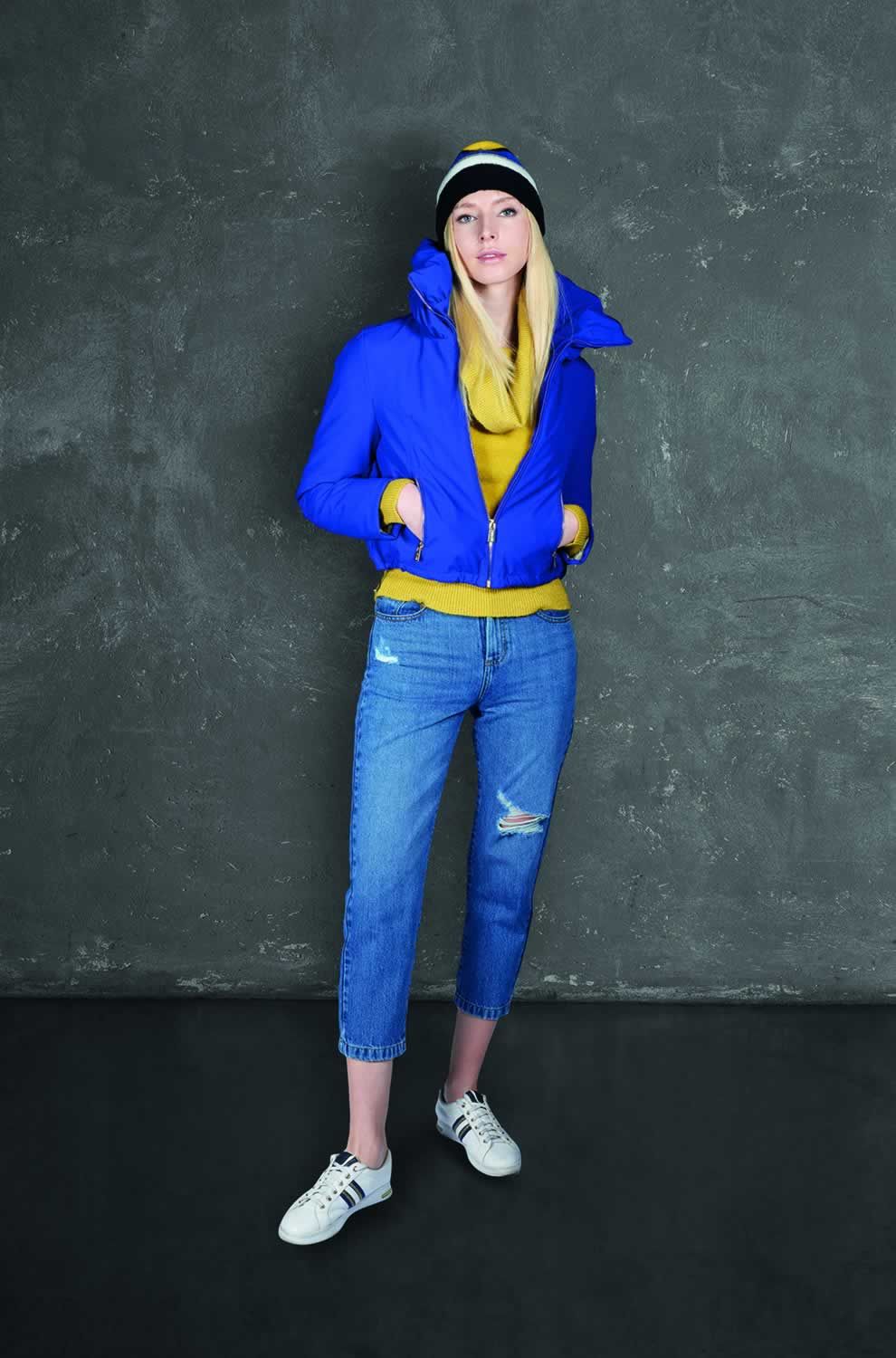 Yes Zee Blaue Baumwoll-Jeans für Frauen