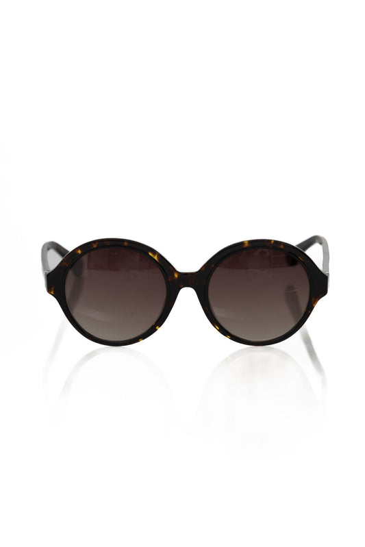 Frankie Morello Chic black round tortoise sunglasses