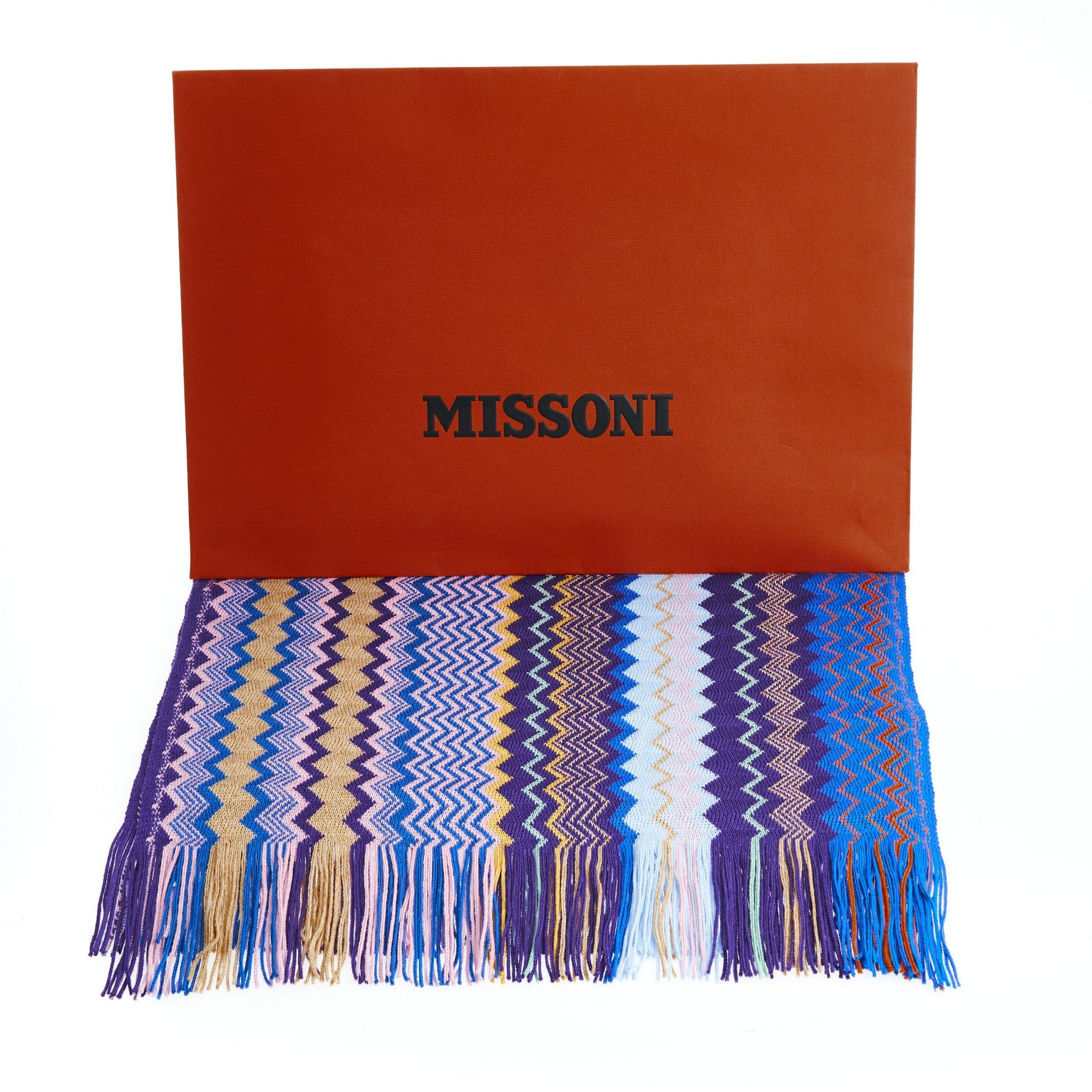 Missoni Geometrisches Muster Fransen-Luxusschal