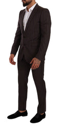 Load image into Gallery viewer, Dolce & Gabbana Elegant maroon striped slim fit suit
