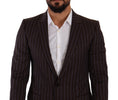 Load image into Gallery viewer, Dolce & Gabbana Elegant maroon striped slim fit suit
