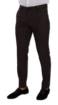 Load image into Gallery viewer, Dolce & Gabbana Elegant maroon striped slim fit suit
