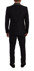 Load image into Gallery viewer, Dolce & Gabbana Elegant 3 piece suit in black silk blend
