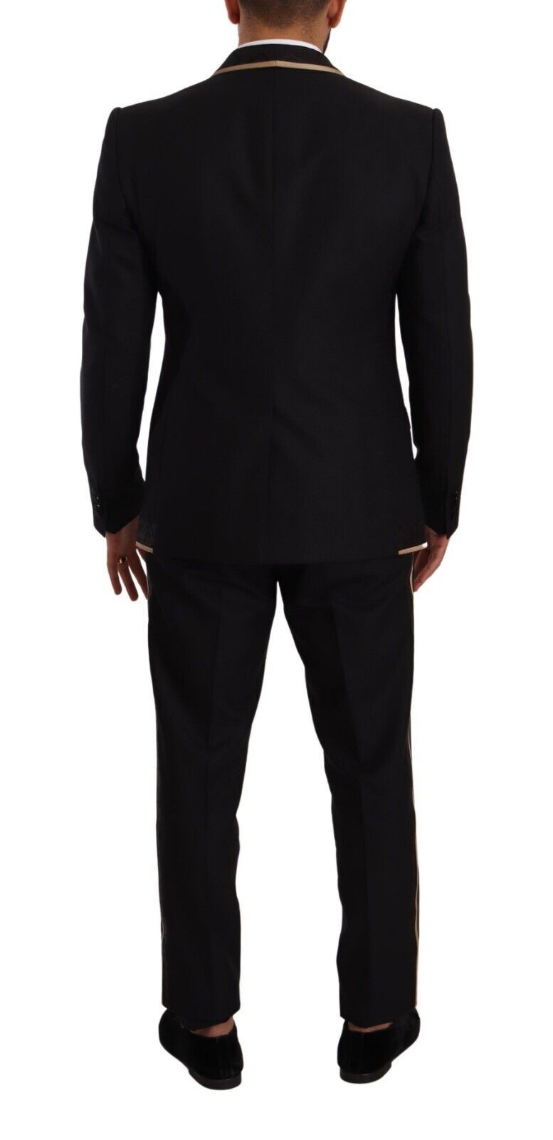 Dolce &amp; Gabbana Elegant 3 piece suit in black silk blend